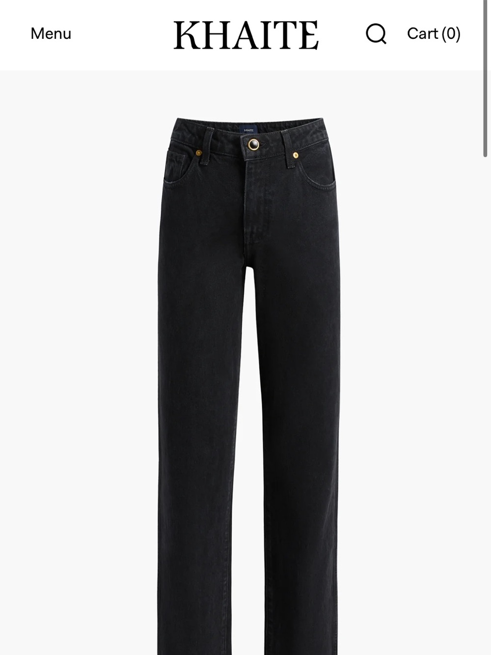 Khaite Danielle jeans in black, size 31